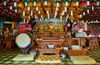 interior shot of Baekunsa Temple or "White Cloud Temple" on Yeonjondo Island