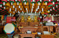 interior shot of Baekunsa Temple or "White Cloud Temple" on Yeonjondo Island
