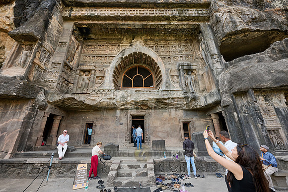 Ajanta caves, facade of Cave No. 26, Aurangabad