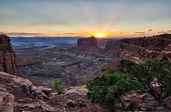 sunset in Canyonlands National Park, Island in the Sky