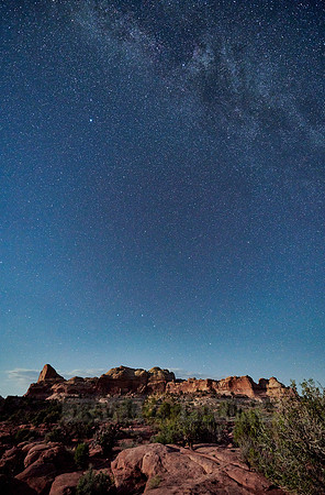 night sky over Canyonlands National Park, Island in the Sky
