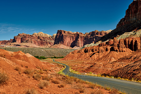 road thru Capitol Reef National Park