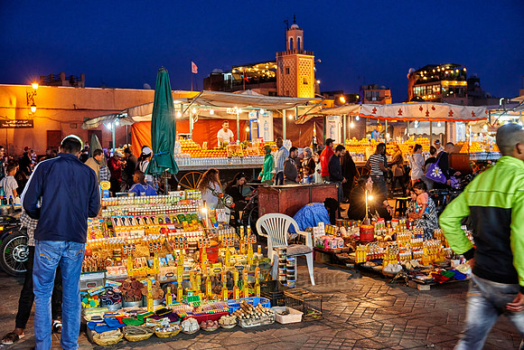 Jemaa el-Fnaa at night
