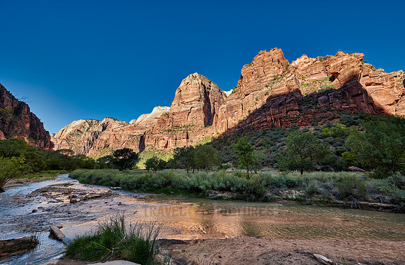 river in Zion National Park, Utah, USA, North America