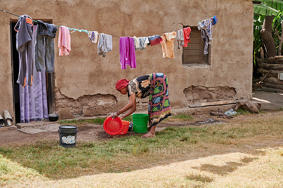 Local woman with laundry