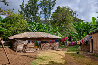 clay huts and laundery