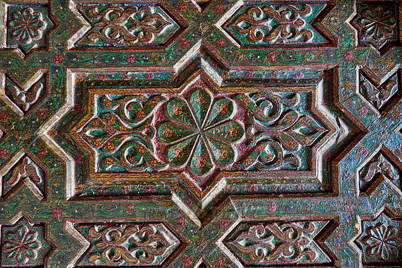 interior view with strong decoration of Telouet