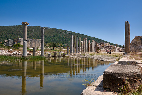 collonnaded harbor street of Patara
