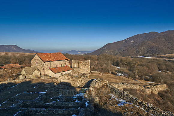 Dmanisi Sioni basilica and ruins of the Medieval fortress