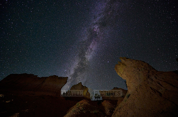 night shot in Bryce Canyon National Park with milky way,