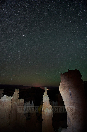 night shot in Bryce Canyon National Park with milky way,