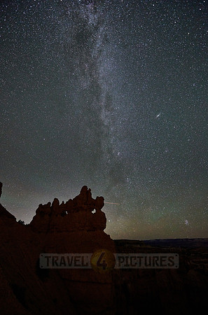 night shot in Bryce Canyon National Park with milky way,