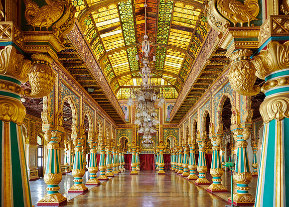 Private Durbar Hall in Mysore Palace