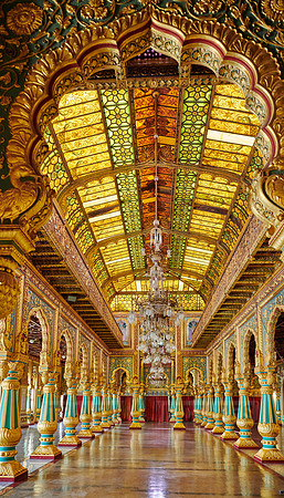 Private Durbar Hall in Mysore Palace