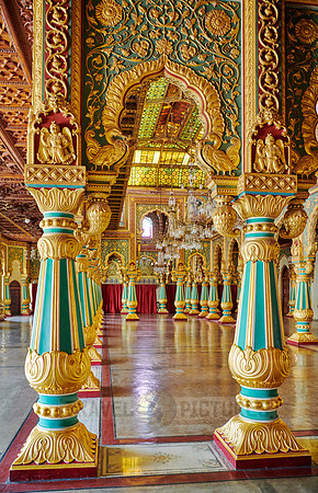 Private Durbar Hall in Mysore Palace