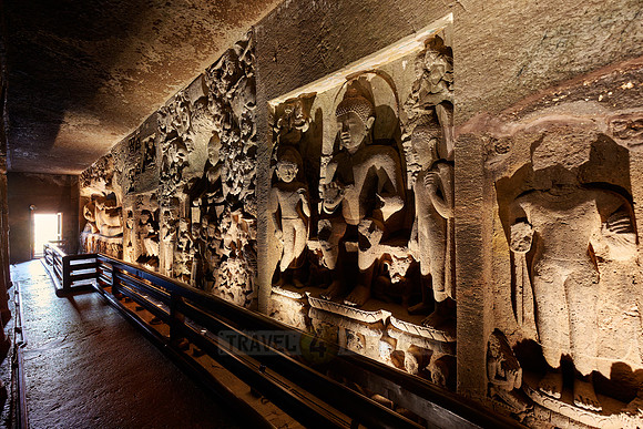 stone carvings of Cave No. 26 of Ajanta caves