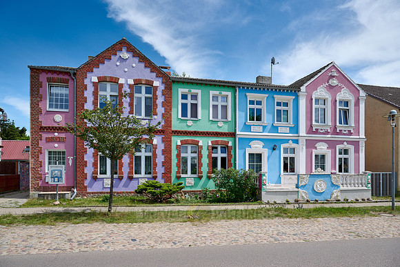 colorful terraced houses in Himmelpfort