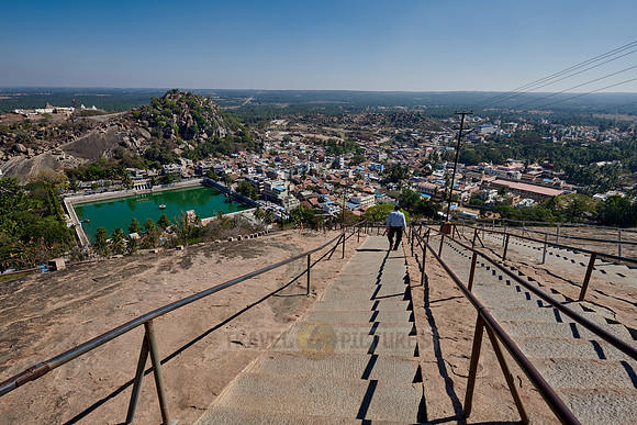 steep hill to Shravanabelagola Jain temple