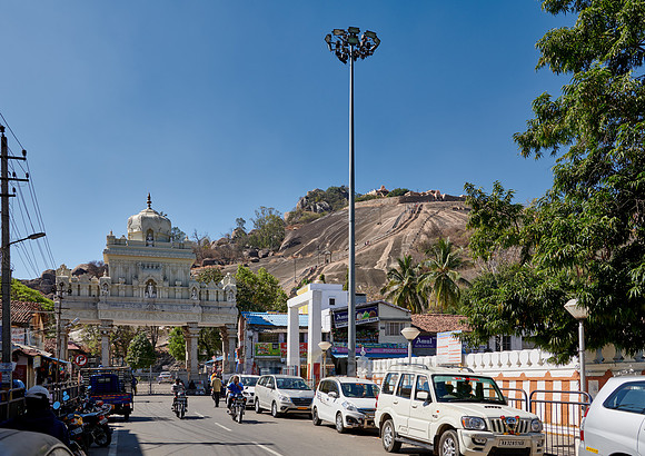 steep hill to Shravanabelagola Jain temple