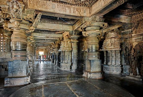 interior shot of Halebid Hoysaleswara Jain temple