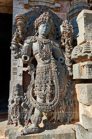 stone carvings on Halebid Hoysaleswara Jain temple
