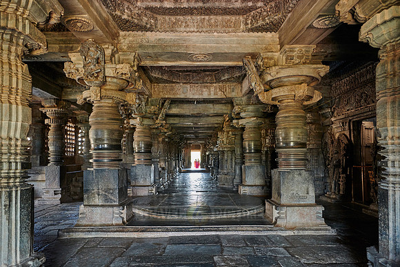 interior shot of Halebid Hoysaleswara Jain temple
