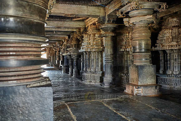 interior shot of Halebid Hoysaleswara Jain temple
