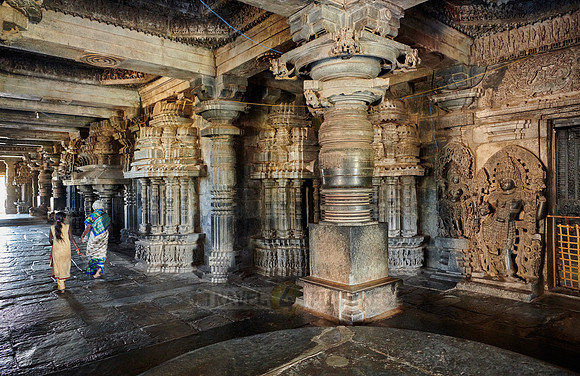 interior shot of Halebid Hoysaleswara Jain temple