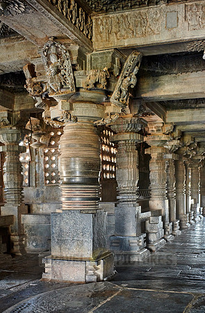 interior shot of Halebid Hoysaleswara Jain temple