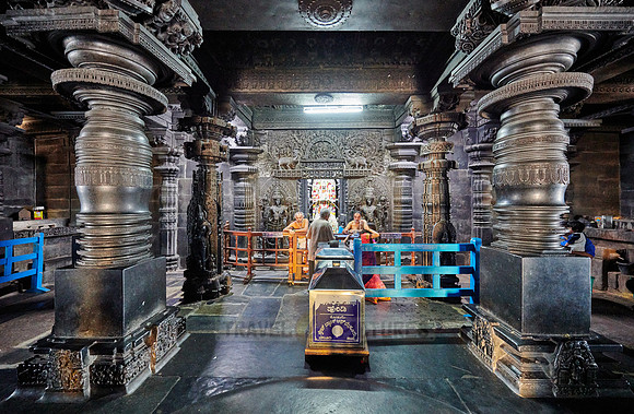 interior shot of Chennakesava temple