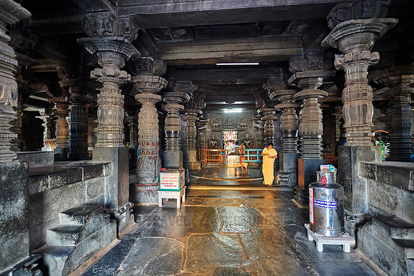 interior shot of Chennakesava temple