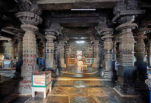interior shot of Chennakesava temple
