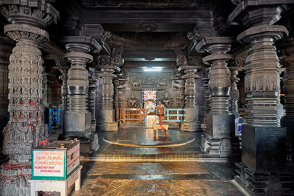 interior shot of Chennakesava temple