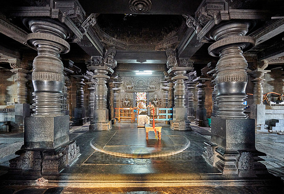 interior shot of Chennakesava temple
