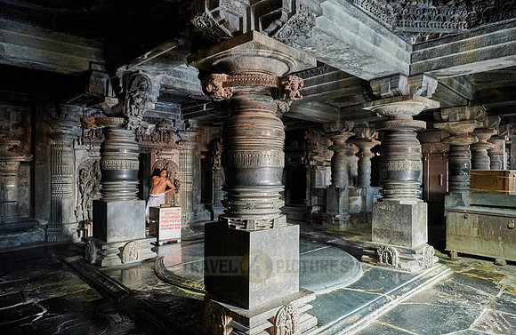 interior shot of Chennakesava temple