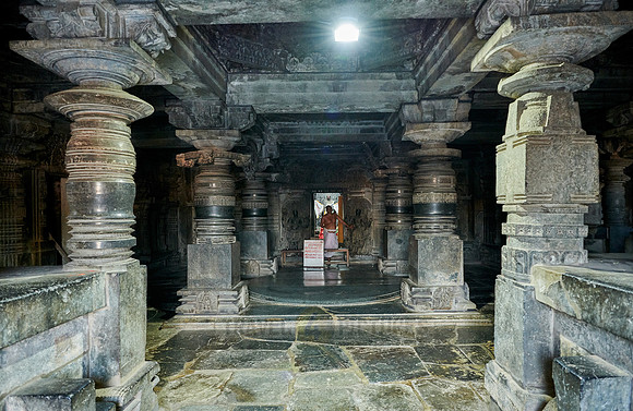 interior shot of Chennakesava temple