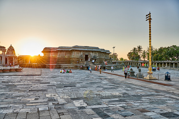 sunset at Chennakesava temple