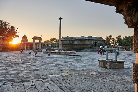 sunset at Chennakesava temple