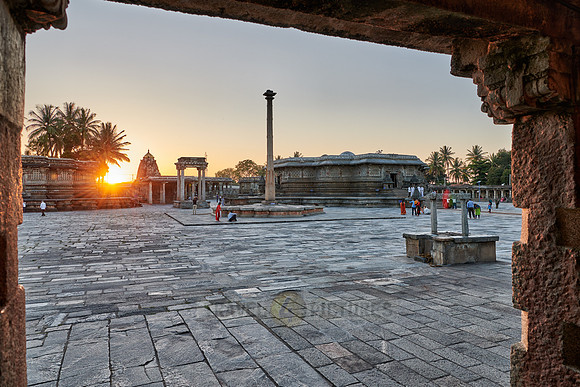 sunset at Chennakesava temple
