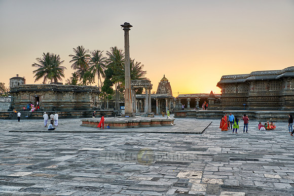 sunset at Chennakesava temple