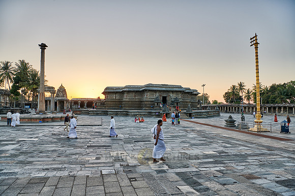 sunset at Chennakesava temple
