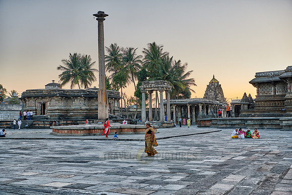 sunset at Chennakesava temple