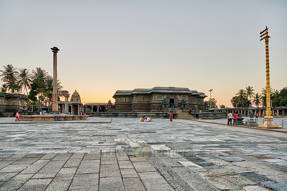 sunset at Chennakesava temple