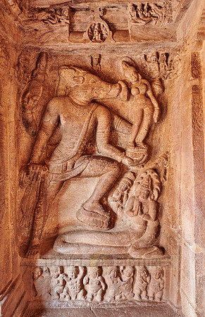 unbelievable stone carvings inside Badami caves