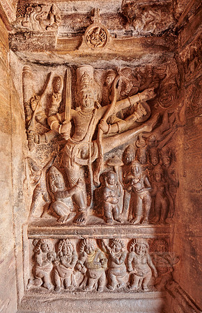 unbelievable stone carvings inside Badami caves