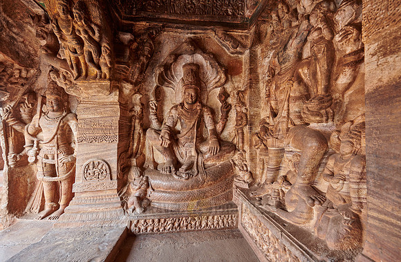 unbelievable stone carvings inside Badami caves