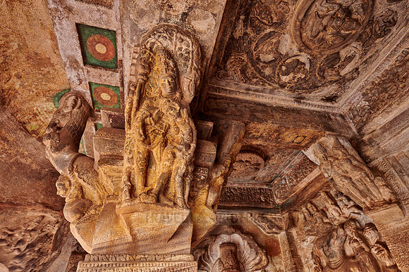 unbelievable stone carvings inside Badami caves