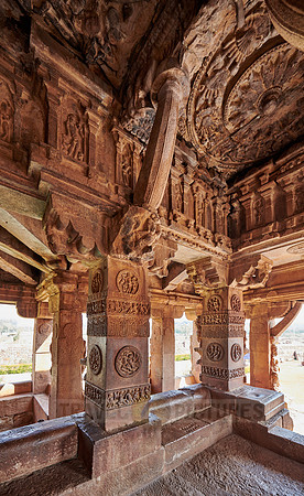 stone carving inside Durga Temple