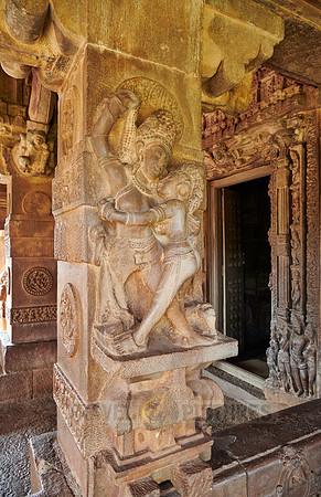stone carving inside Durga Temple