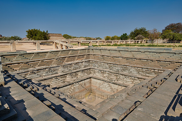 Stepped square water tank inside the Royal Enclosure